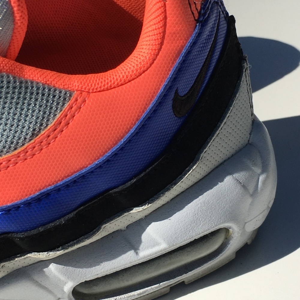 NIKE Air MAX 95 Platinum Royal Mango Size 7 Mens - Picture 5 of 16